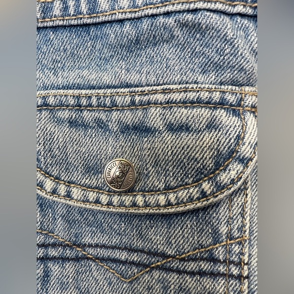 VTG Z Cavaricci womens stone washed jean jacket size Medium Y2K USA made cropped - Picture 7 of 10